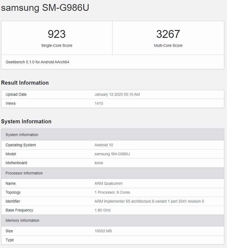 samsung s20 series specs