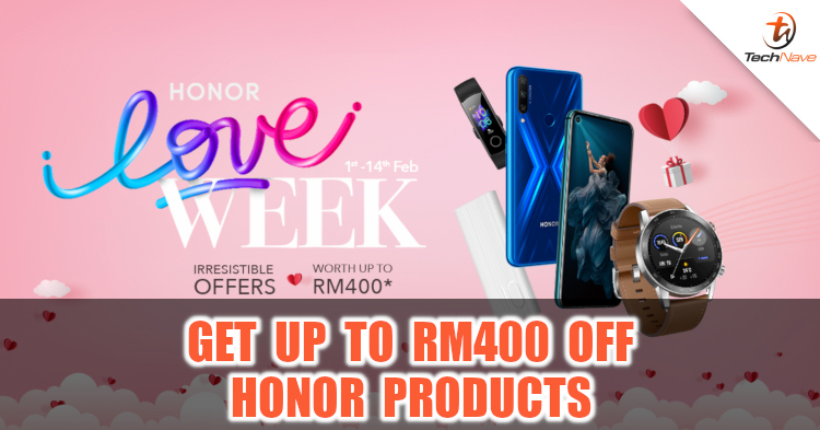 Get up to RM400 off selected HONOR products this Valentine's Day