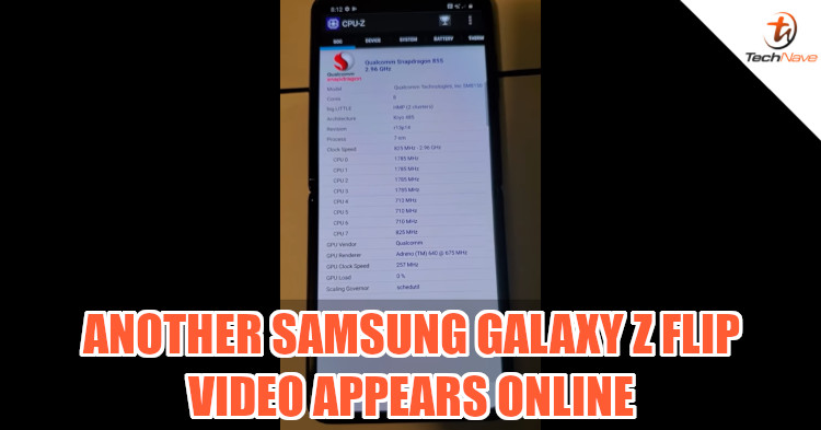 New hands-on video of Samsung Galaxy Z Flip confirms Snapdragon 855 chipset and 8GB RAM