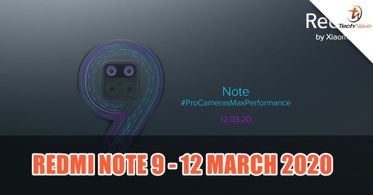 Redmi Note 9 to be unveiled soon on 12 March 2020 with quad rear camera and more