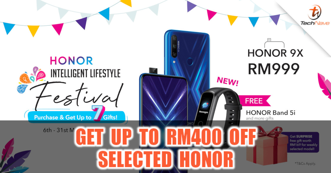 Get up to RM400 off selected products with HONOR's Intelligent Lifestyle Festival