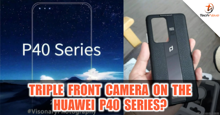 Image of Huawei P40 series with triple front camera and Porsche design leaked