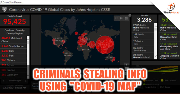 Cybercriminals are using 'Coronavirus Maps' to steal sensitive information