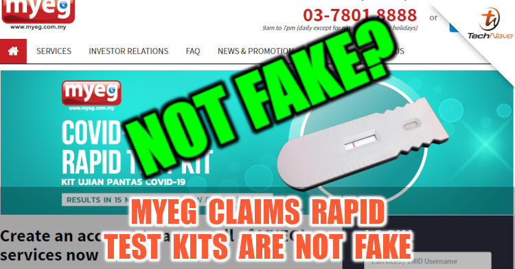 MyEG claims the COVID-19 rapid test kits are not fake and are awaiting approval