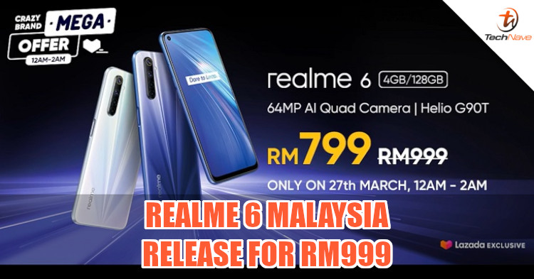 realme 6 Malaysia release: 64MP main camera and 90Hz refresh rate display for RM999