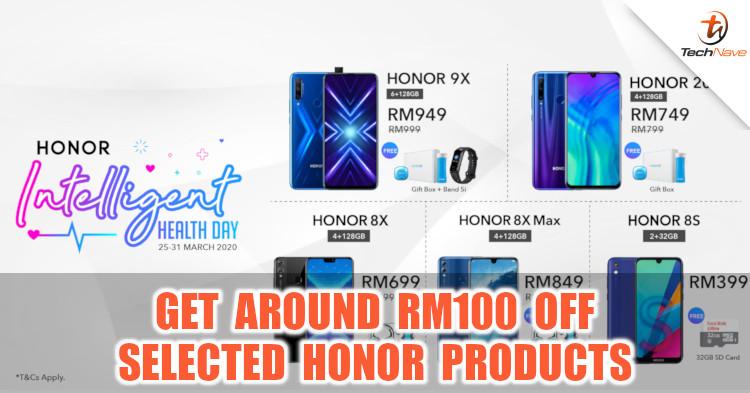 Get up to around RM100 in discounts during the HONOR Intelligent Health Day sale