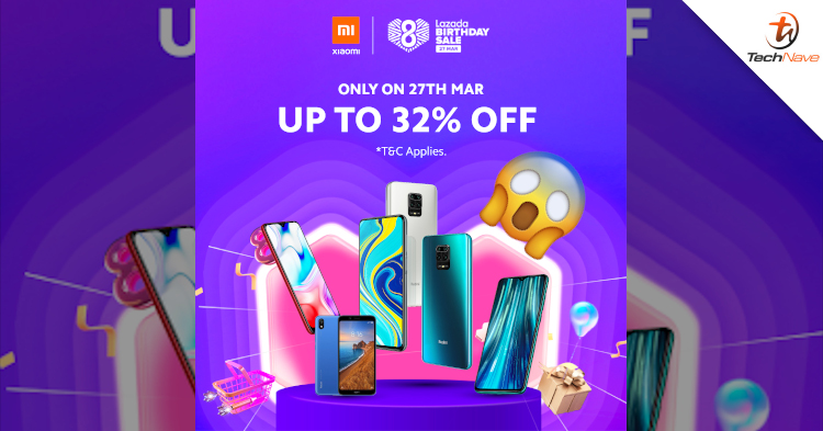 Get up to 32% off Xiaomi products during the Lazada 8th birthday on 27 March 2020