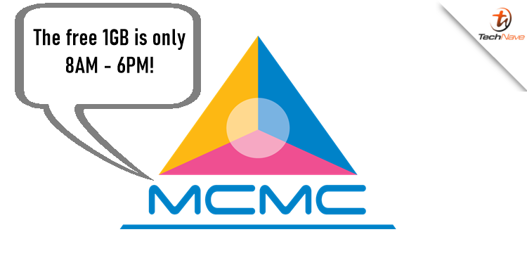 MCMC said the free 1GB Internet data is only between 8AM - 6PM and many more