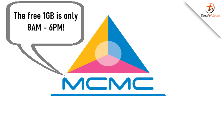 MCMC said the free 1GB Internet data is only between 8AM 6PM and