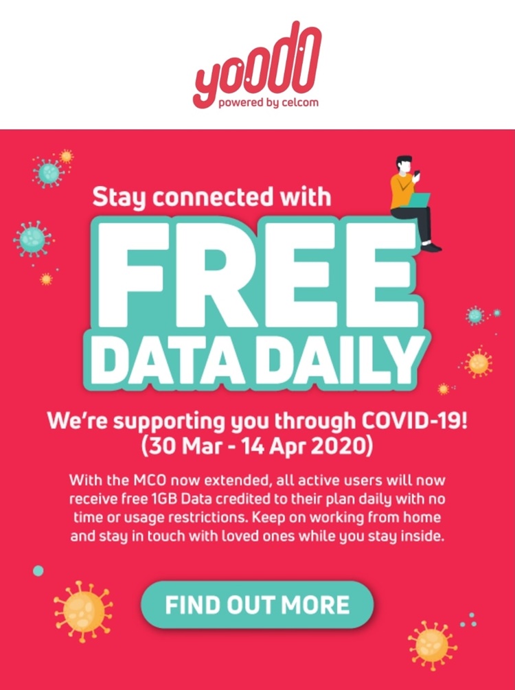 Yoodo Continues To Provide Free 1gb Internet Data But Not Limited To 8am 6pm Like Other Telcos Technave