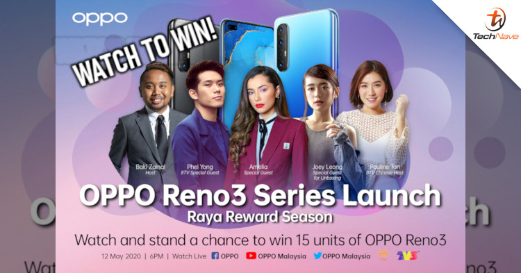 Stand a chance to win an OPPO Reno3 during the launch on 12 May 2020