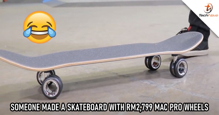 Other than moving the Apple Mac Pro around, the Mac Pro Wheels can be used for skateboarding too!