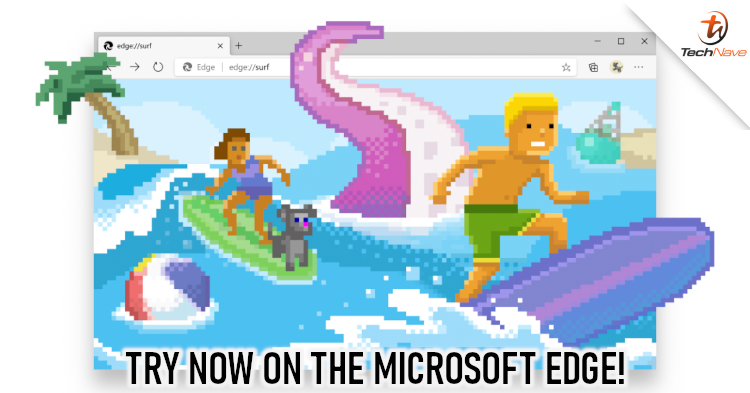 Microsoft Edge introduced "Surf Game" to take on Google Chrome's running T-Rex