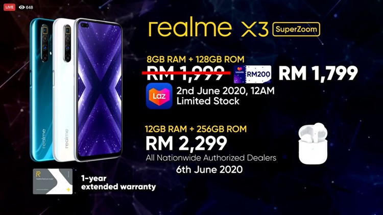 ram realme x3