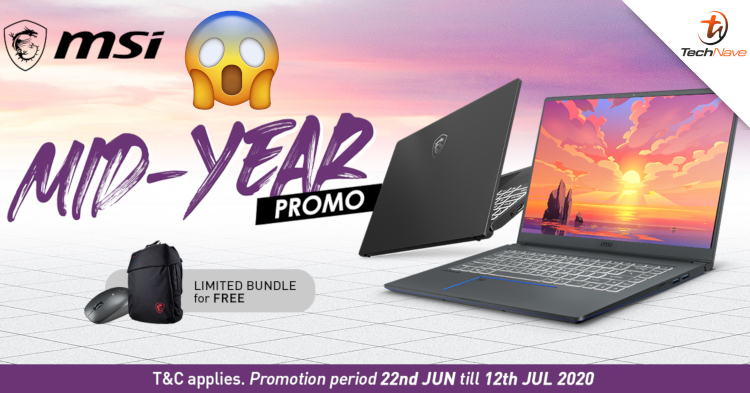 Get MSI laptops from as low as RM2999 + free gifts during the MSI Mid-Year Promo