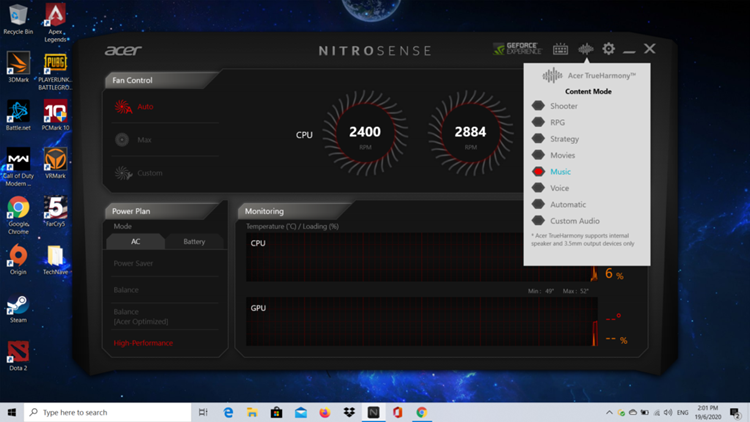 Не запускается nitrosense на acer nitro 5