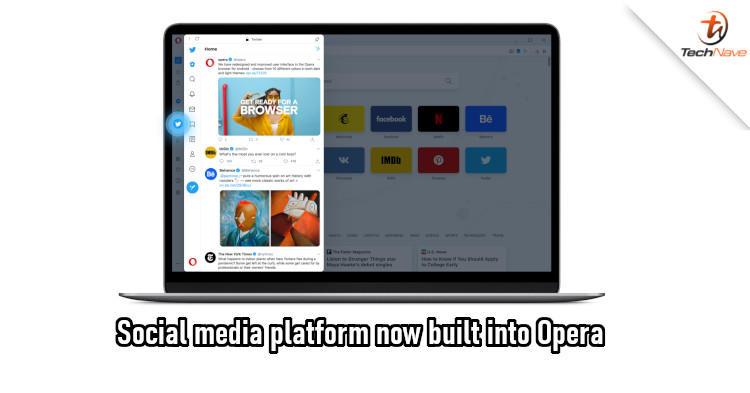Opera browser now has built-in sidebar for Twitter, Messenger, and more
