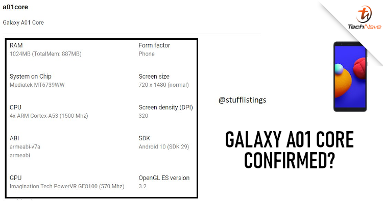 samsung a01 pta tax