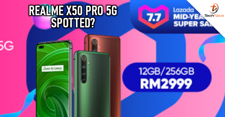 realme X50 Pro 5G spotted on at Lazada Malaysia at the price of RM2999