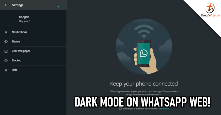 WhatsApp Web on the desktop FINALLY supports dark mode!