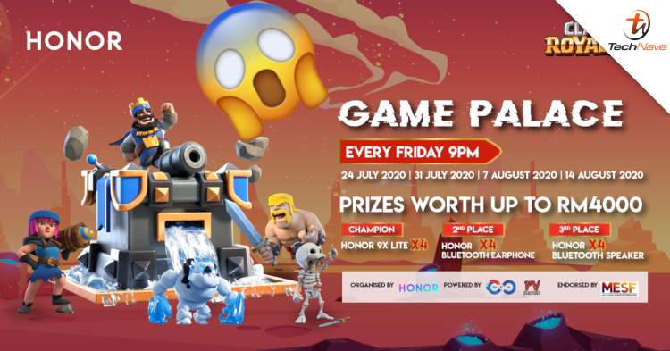 Stand a chance to win up to RM4000 worth of prizes with the HONOR Game Palace Tournament