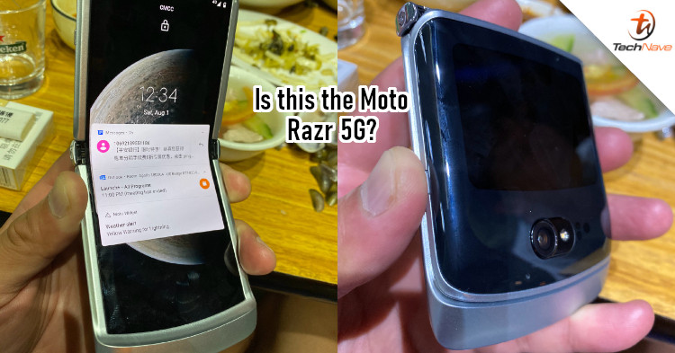 Live photo of what may be the Moto Razr 5G was leaked