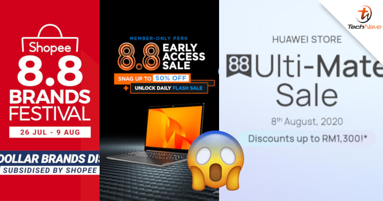 Shopee, Lenovo, Huawei and more having huge discounts during the 8.8 campaign!