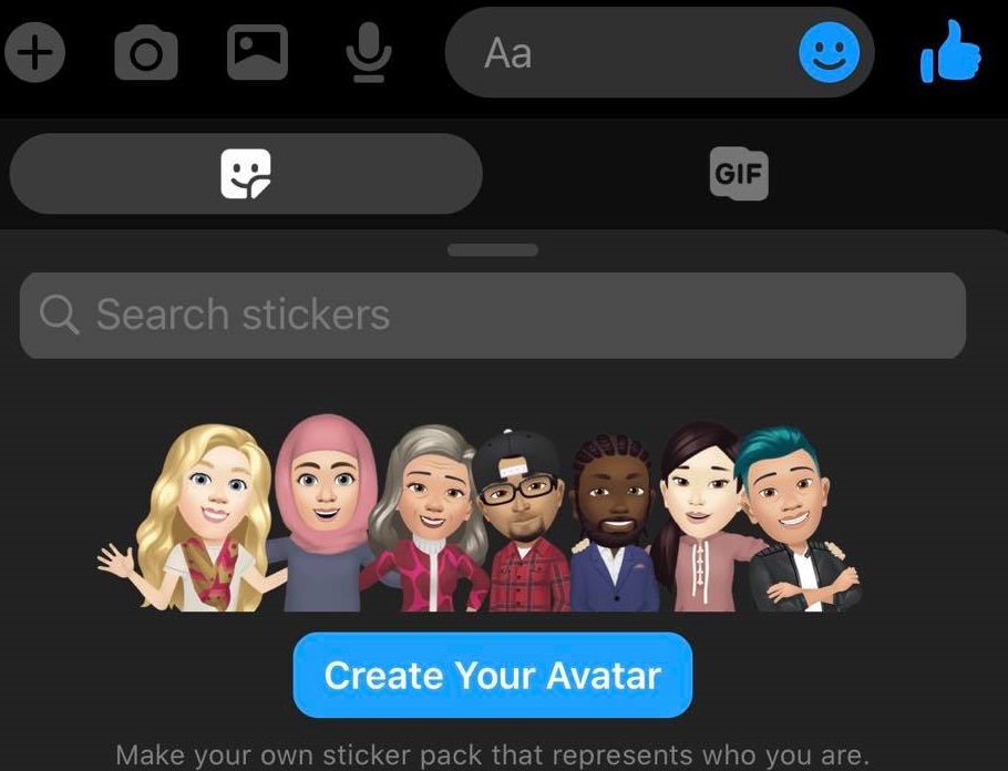 Messenger Tự tạo avatar cá nhân độc đáo