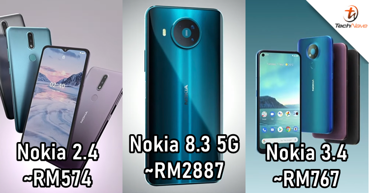 Nokia 8.3 5G, 2.4 and 3.4 release: Android 11 ready, price starting from ~RM574
