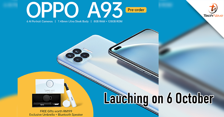 OPPO A93 is going to launch on 6 October with complimentary gifts worth RM199