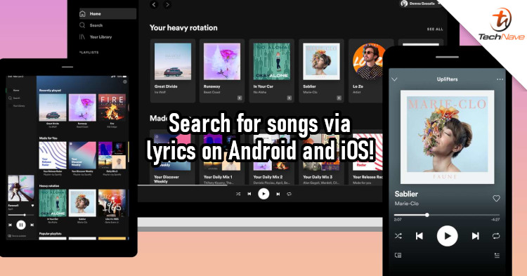 You can now spot a song on Spotify by searching with the lyrics