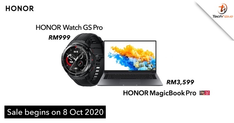 HONOR MagicBook Pro & Watch GS Pro Malaysia release: priced at RM3599 and RM999 respectively