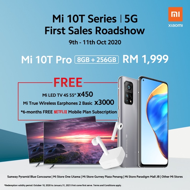 You Can Bring Home A 55 Inch Mi Tv 4s If You Re An Early Bird For The Xiaomi Mi 10t Series Roadshow Technave