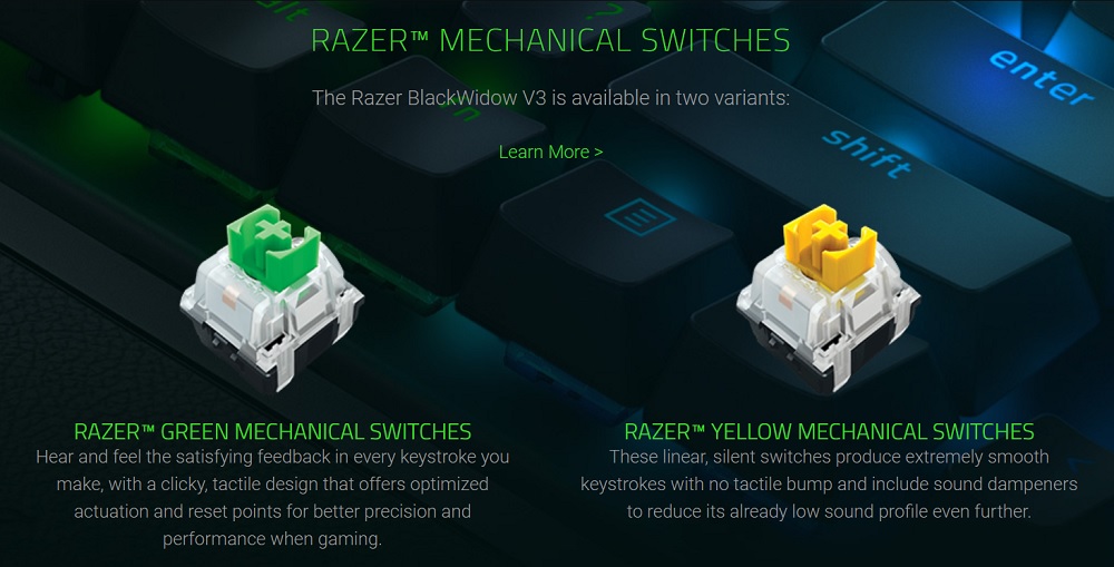 Razer BlackWidow V3 series release New switches, stronger frame, and