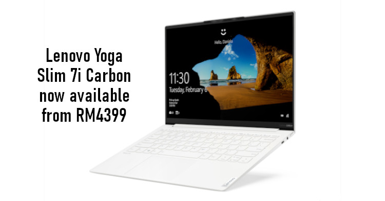 Lenovo Yoga 7i Carbon release: Sleek white design, ultra thin body, and smart features from RM4399
