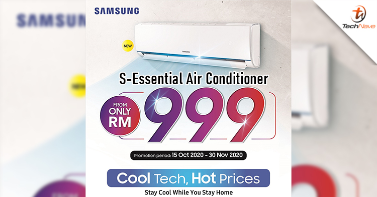 Samsung S-Essential Air Conditioner is discounted up to RM400, starting price from RM999