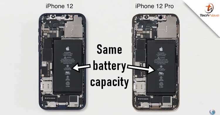 Both the iPhone 12 and iPhone 12 Pro are using the same battery capacity