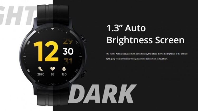 realme Watch S release SpO2 sensor auto brightness screen and