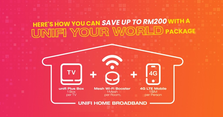 Here's how you can save up to RM200 with a unifi Your World package