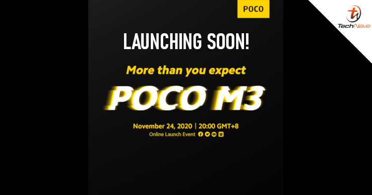 POCO to unveil the POCO M3 on 24 November 2020 at 8PM