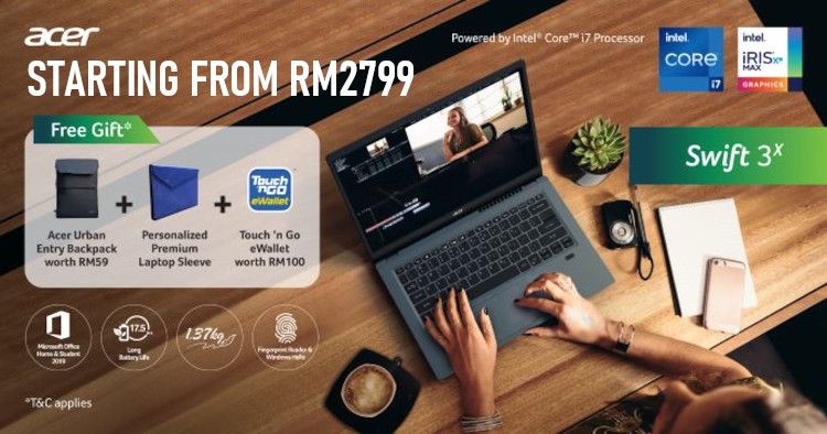 Acer Swift 3X and Aspire 5 Malaysia release: 11th gen Intel Core processor and up to 17.5-hour battery from RM2799