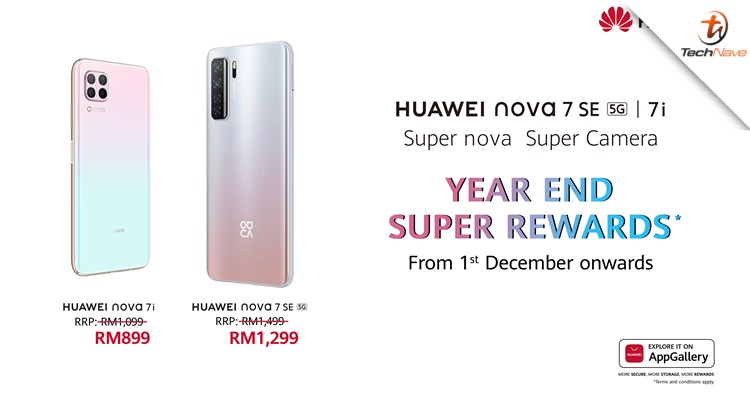 The Huawei nova 7i and nova 7 SE 5G are now on sale with RM200 off