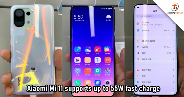 Xiaomi Mi 11 to support up to 55W fast charge with Mi 11 Pro up to 100W
