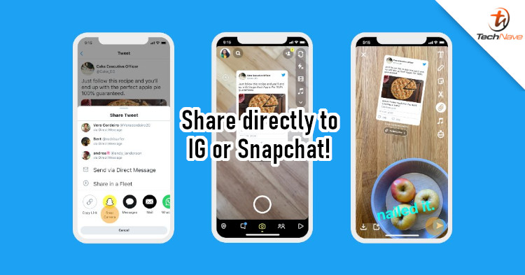 You can soon share your Twitter tweets to Instagram and Snapchat on iOS