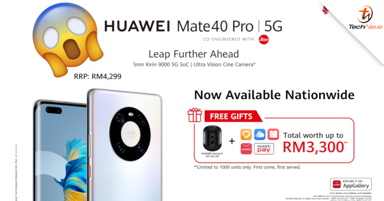 Get the Huawei Mate40 Pro from today onwards and get up to RM3300 worth of free gifts!