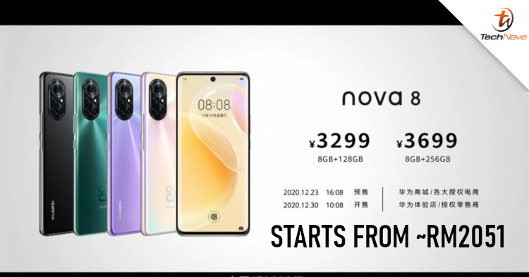 Huawei nova 8 series release: Kirin 985, 66W fast charging and 32MP selfie camera from ~RM2051