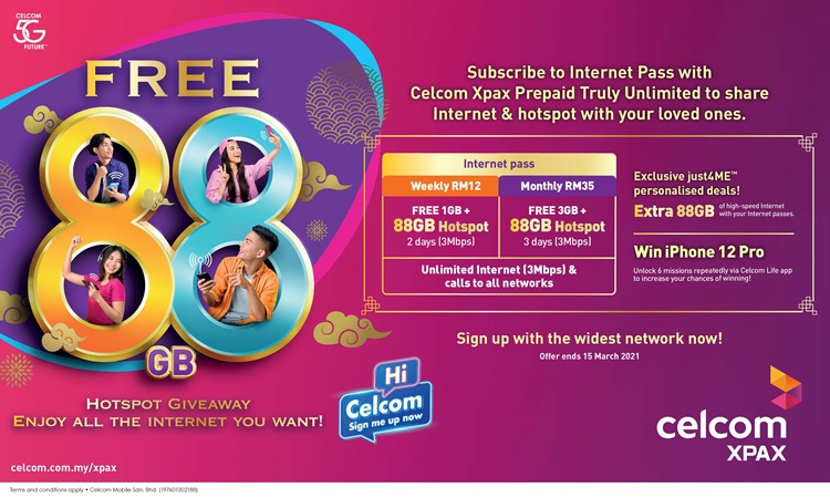 Celcom Giving Away Free 88gb Hotspot And Internet Data Quota Each And More Promotions Technave