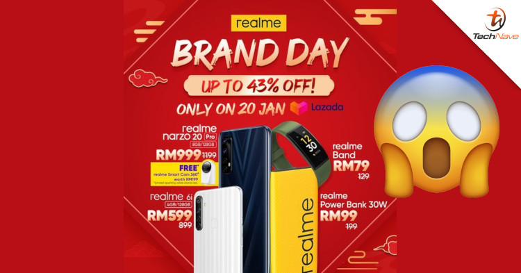 Get up to 43% off selected realme products during the realme Brand Day on 20 January