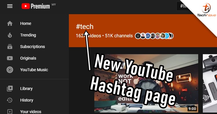 A hashtag landing page is rolling out for YouTube globally now