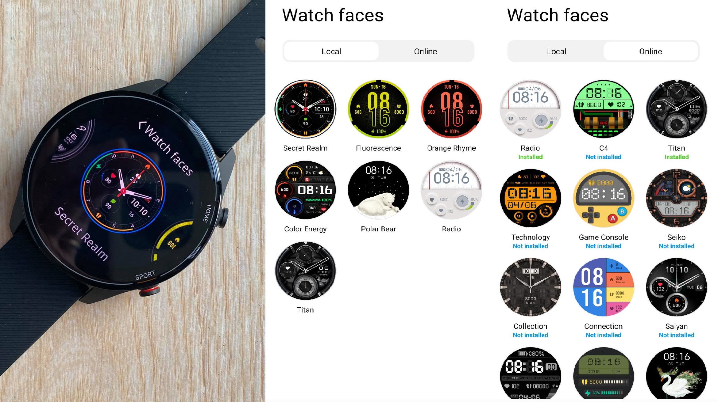 Xiaomi mi watch color best sale watch faces